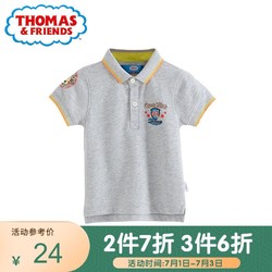 托马斯和朋友 男童装2019新款夏装儿童T恤时尚纯棉休闲POLO衫洋气