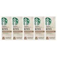 Starbucks 星巴克 肯尼亚胶囊咖啡 兼容Nespresso咖啡机（5包，共50个胶囊）
