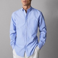 Massimo Dutti 00150040403 男款纯棉衬衫