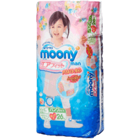 88VIP：moony 尤妮佳 女婴用拉拉裤 XXL26片 *2件