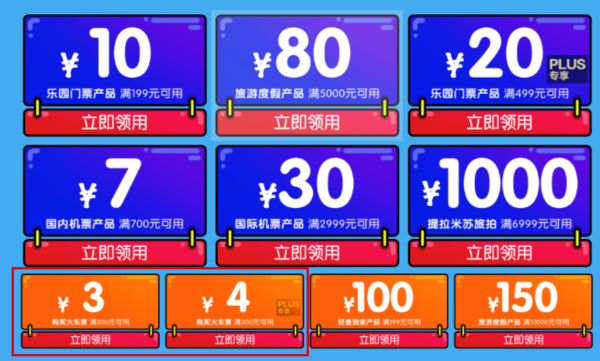京东旅行 火车票优惠券