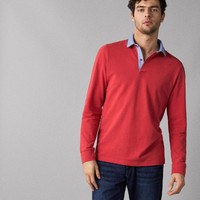 Massimo Dutti 00703351641 男款棉质POLO衫