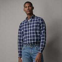 Massimo Dutti 00110011401 男士格纹衬衫