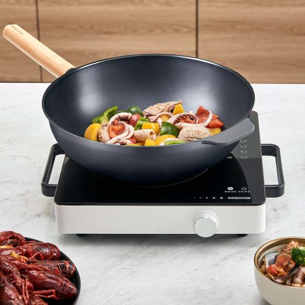 商品小米有品 cm-tc03 无涂层精铁不锈炒锅 (370*370*150mm)