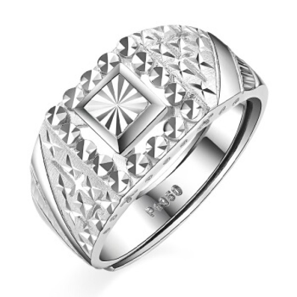 商品雅宝福 铂金戒指 pt950白金男戒男款 君临 ljmp2jz120