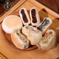 秋香中秋伍仁豆沙馅老式苏式酥皮酥式月饼五仁枣泥混装散装多口味