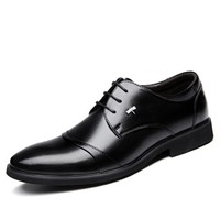 蜻蜓牌 舒适系带商务休闲男士皮鞋 QC701 黑色 45码