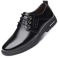 APPLE 苹果鞋 正装英伦系带透气耐磨商务休闲皮鞋男 N50 黑色 39