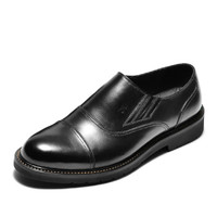 J.Benato 宾度 正装鞋男皮鞋商务鞋舒适套脚 时尚皮鞋 7R812 黑色 44