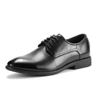 Haut Ton 皓顿 男士商务休闲鞋牛皮正装皮鞋 9383PX2511 黑色 42码