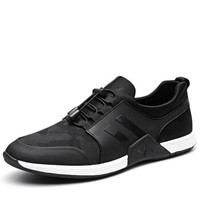 Haut Ton 皓顿 休闲鞋男鞋时尚男士透气运动鞋子男 9371YD010 黑色 39