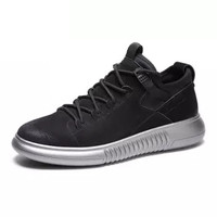 Haut Ton 皓顿 男鞋休闲鞋韩版板鞋系带运动鞋子男 XB019 黑色 39