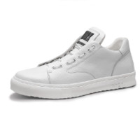 Haut Ton 皓顿 时尚英伦系带简约运动板小白休闲男鞋子YD014  白色 43码