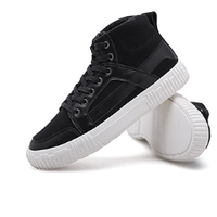 Haut Ton 皓顿 时尚小白休闲男鞋英伦短中高帮男靴子9384GB118JR 黑色加绒 42