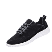 Haut Ton 皓顿 英伦系带中高帮运动简约休闲男鞋子9371YD050  黑色 44