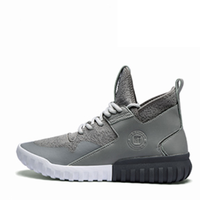 Haut Ton 皓顿 男士休闲舒适飞织拼接系带运动鞋子  9374YD011  灰色  42码