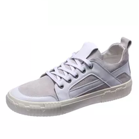 Haut Ton 皓顿 韩版系带中高帮运动简约小白休闲男鞋 9383YD118  米白色  43