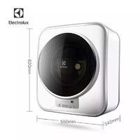 移动专享：Electrolux 伊莱克斯 EWF7302DW 3公斤 小型壁挂式洗烘一体机