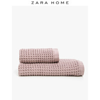 Zara Home 玫瑰红方格纹成人男女吸水棉质浴巾毛巾 40893013622