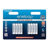 Panasonic 松下 Eneloop AAA Micro750mAh Eneloop镍氢电池 可充电 BK-4MCCE（8节电池）