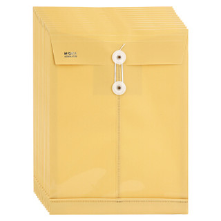 M&G 晨光 ADMN4199 A4黄色缠绳文件袋 12个装
