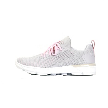 京东京造 一体飞织运动鞋女跑步鞋慢跑鞋袜套 轻盈舒适透气缓冲减震 6941257404484 银粉色 38码