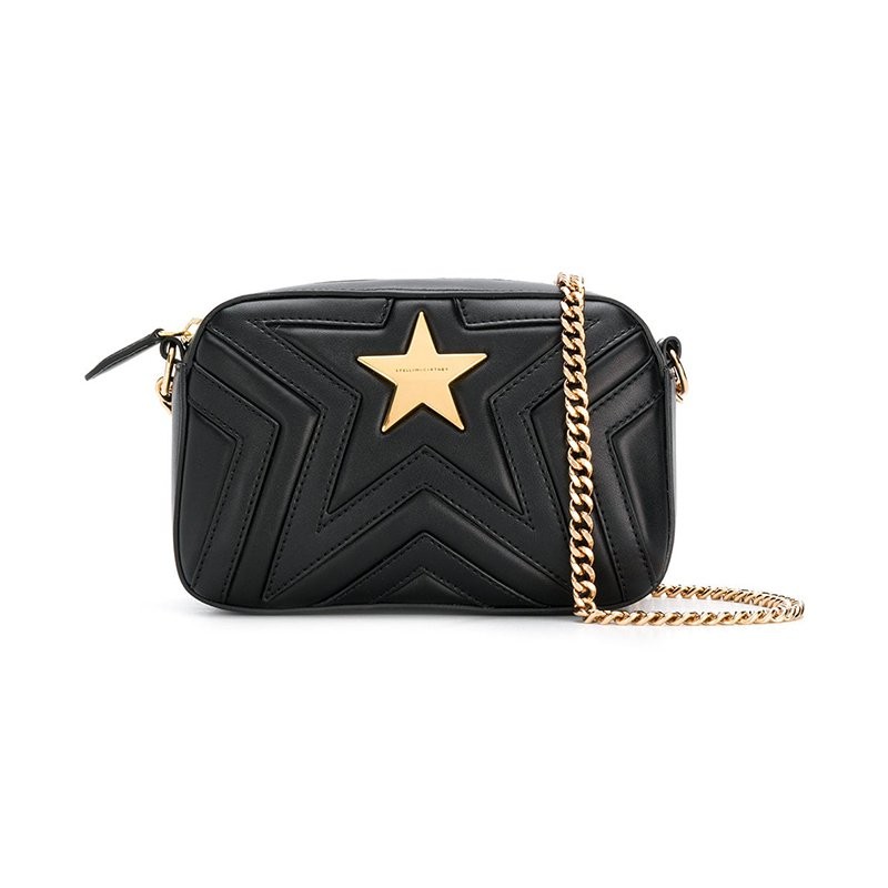 STELLA McCARTNEY 斯特拉·麦卡特尼 Stella Star系列 女士星星拉链开合链带单肩斜挎包 迷你