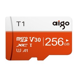 aigo 爱国者 T1高速版 TF(MicroSD)存储卡 256GB 