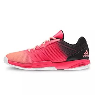 adidas 阿迪达斯 BELLE系列 羽毛球鞋运动鞋女款 透气止滑耐穿减少摩擦AF4882 红黑 39码/6.0