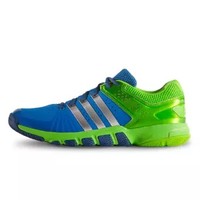 adidas 阿迪达斯 QUICKFORCE系列 运动休闲鞋男款 耐磨羽毛球鞋 网球鞋 AQ2375 蓝绿 44码/10.0 送阿迪2285袜子