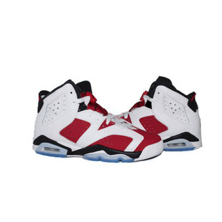 NIKE 耐克  Air Jordan 6 RetroCarmine  384664(1)-160 篮球鞋 (胭脂红、38)