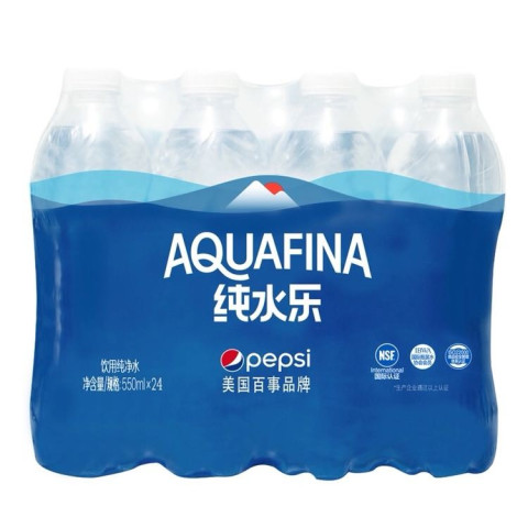 限江苏浙江百事可乐纯水乐aquafina饮用水550ml24瓶7件