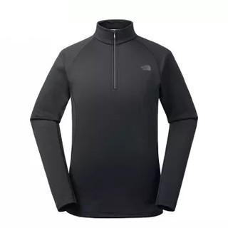 THE NORTH FACE 北面 男款 半拉链长袖内衣-M Expedition L/S Zip Neck KX7（黑色） S