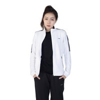 LI-NING 李宁 羽毛球系列 羽毛球服女款运动外套春季新款无帽开衫透气速干新款卫衣 AWDN912-1 标准白 L码