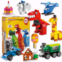 乐乐兄弟 基础件创意小颗粒拼装儿童积木玩具6-14岁 1000粒积木创意包