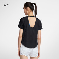 Nike 耐克官方NIKE BREATHE MILER女子跑步上衣速干 AJ8142 010黑/（反光银）XL