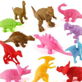简乐 侏罗纪恐龙玩具套装 12只装
