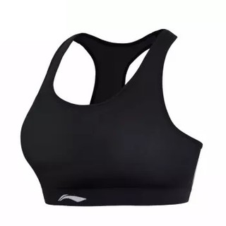 LI-NING 李宁 瑜伽服跑步健身运动文胸内衣 AUBN124-1 黑色 L码（B80）码
