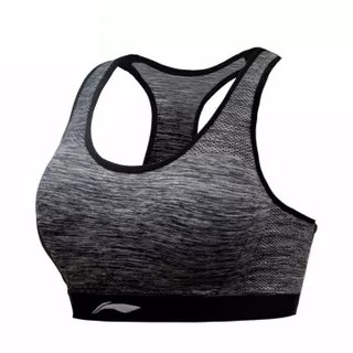 LI-NING 李宁 瑜伽服跑步健身运动文胸内衣 AUBN124-2灰色 XL (B85)码