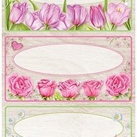 Avery Zweckform 花朵贴纸，问候语，纸张，3 种设计，2 张，多色