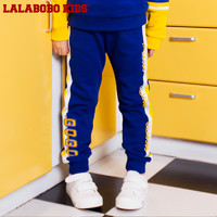 LALABOBOKIDS童装童装 冬新款彩色侧边条休闲长裤|L01D-KZCK16