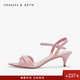 CHARLES＆KEITH2019春夏新款CK1-60280168欧美扭结饰女士猫跟凉鞋