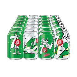 7-Up 七喜 柠檬味碳酸汽水 330ml*24听 *5件