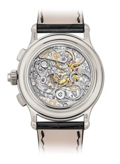 Patek Philippe 百达翡丽 超级复杂功能时计系列 5370P-001 黑色表盘双秒追针计时腕表