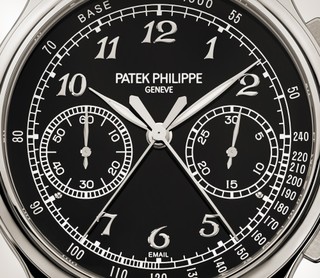 Patek Philippe 百达翡丽 超级复杂功能时计系列 5370P-001 黑色表盘双秒追针计时腕表