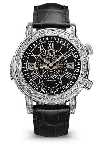 Patek Philippe 百达翡丽 超级复杂功能时计系列 6002G-010 天文陀飞轮腕表