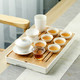 苏氏陶瓷茶具套装脂白简约功夫茶具带干泡茶盘套组+凑单品