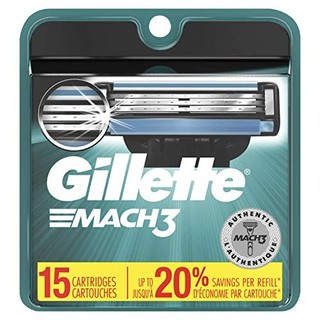 中亚Prime会员：Gillette 吉列 Mach3 锋速3 手动剃须刀头 15个 *2件