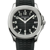 Patek Philippe 百达翡丽 AQUANAUT系列 5167A-001 日期显示黑色表带不锈钢腕表