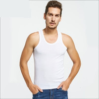 Nan ji ren 南极人 纯棉男士背心螺纹运动背心打底衫 白色 XXXL  NSJA0660 (白色、XXXL、纯棉)